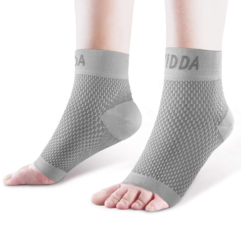AVIDDA Plantar Fasciitis Socks with Heels Arch Supports, Compression Sleeves Ideal for Arthritis Pain Relief and Suitable for Sports, Ankle Supports for Men and Women Grey-1-M M Grey Pair - NewNest Australia