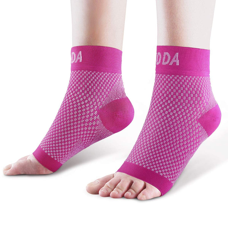 AVIDDA Plantar Fasciitis Socks with Heels Arch Supports, Compression Sleeves Ideal for Arthritis Pain Relief and Suitable for Sports, Ankle Supports for Men and Women Pink-1-M M Pink Pair - NewNest Australia
