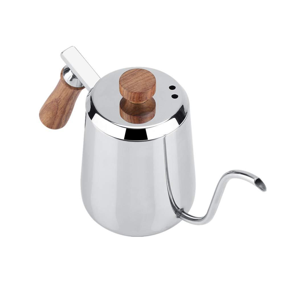 Drip Coffee Maker，Stainless Steel Wooden Handle Long Gooseneck Gutter Boiler 350 ml / 600 ml 304 For Slow And Accurate Water Flow - NewNest Australia