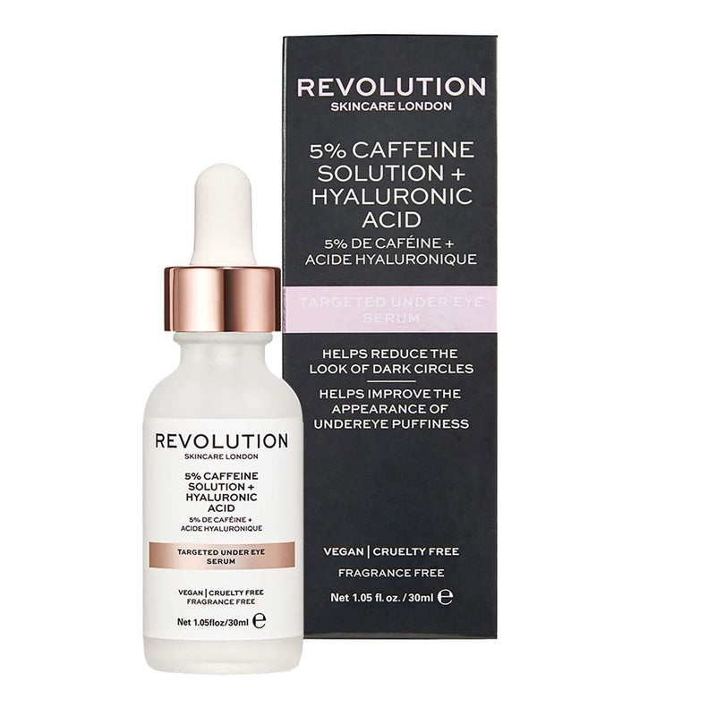 Revolution Skincare 5% Caffeine Plus Hyaluronic Acid Targeted Under Eye Serum 30 ml, translucent - NewNest Australia