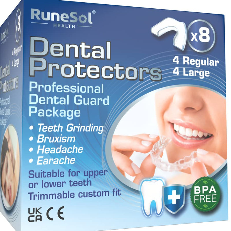Mouthguard to Stop Grinding Teeth - 8 x UK Designed Teeth Sleeping Guards for Night Grinding, Class 1 Medical Device Accredited in The UK (UKCA) and EU (CE), BPA Free Sleep Mouth Guards for Bruxism - NewNest Australia
