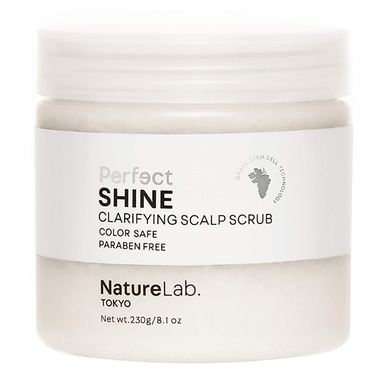 NatureLab Perfect Shine Scalp Scrub - Paraben-Free Dry Scalp Treatment + Scalp Moisturizer - 3-in-1 Gentle Foaming + Exfoliating Scrub with Grape Stem Cells, Pearl + Hyaluronic Acid (8.1 oz / 230g) - NewNest Australia