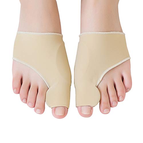 Bunion Corrector Big Toe Straightener Bunion Pain Relief Sleeves, 1 Pair Bunion Splint Support Protectors Sleeve with Built-in Silicone Gel Pad for Hallux Valgus Pain Relief (Upgrade) 1 Pair (Pack of 1) - NewNest Australia