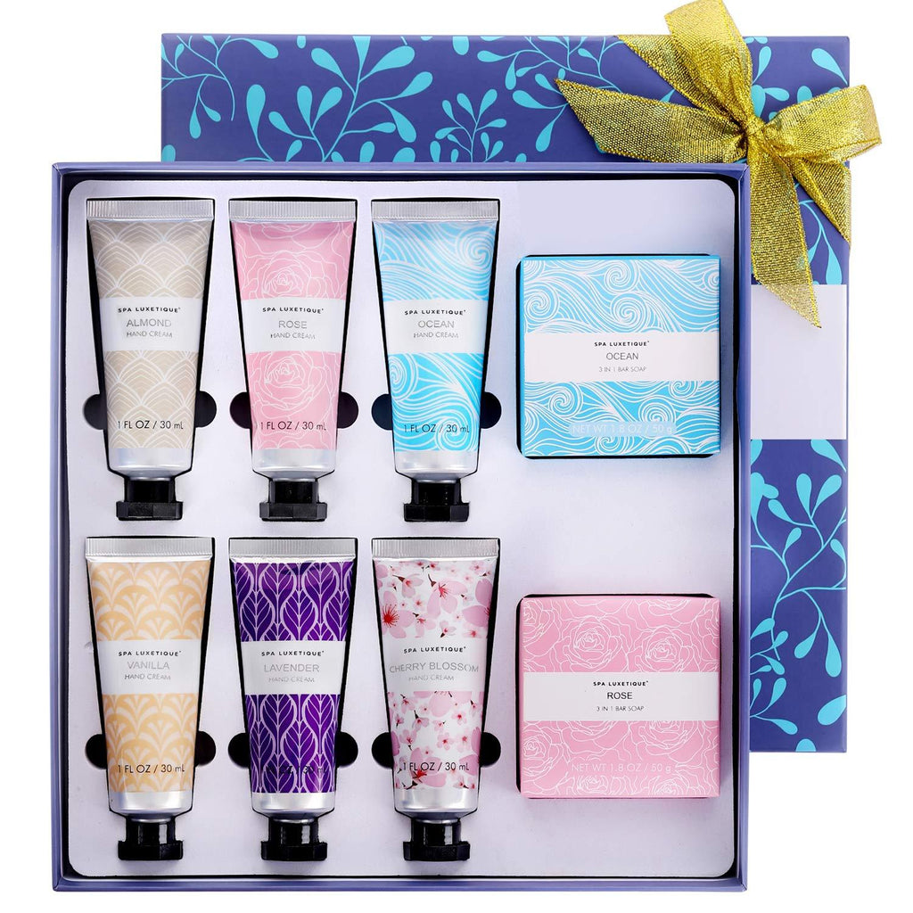 Hand Cream Gift Set - 8 pcs Hand Cream Set, Premium Gift Sets for Women, Spa Luxetique Hand Creams, Hand Moisturiser, Shea Butter Hand Cream for Very Dry Hands, Gifts for Women, Gift Sets for Her - NewNest Australia