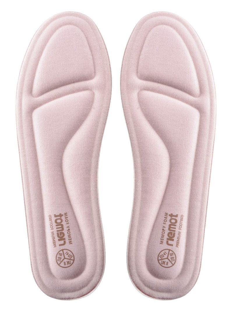 riemot Memory Foam Insoles for Men and Women,Replacement Shoe Inserts for Sports Shoes,Trainers,Sneakers,Work Boots and Walking Shoes,Comfort,Cushioning Women Pink 5 UK - NewNest Australia