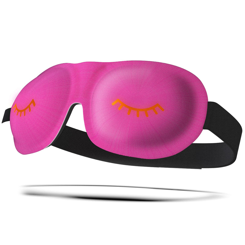 SMUG 100% Blackout Sleep & Eye Mask | Eyelash Extension Friendly | Eye Masks for Sleeping | Sleep Masks for Women & Men | Straps for Dream Comfort & Adjustability | Pink Wink - NewNest Australia