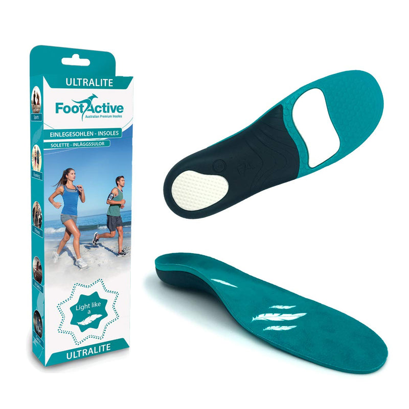 FootActive Ultralite | Light-weight Arch-Support Insoles for Running and Sports | Perfect Cushioning and Support for all Outdoor Activities | Support for Flat Feet 11-13 - NewNest Australia