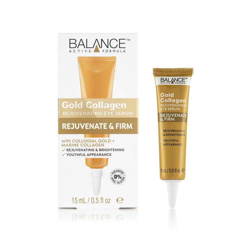 Balance Active Formula Gold + Marine Collagen Rejuvenating Eye Serum (15 ml) - Absorbs fast & pleasantly refreshes the skin to reduce the appearance of fine lines & wrinkles - NewNest Australia