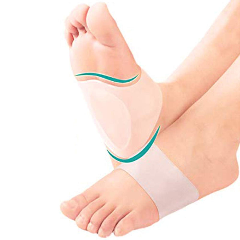Arch Support Gel Pads for Plantar Fasciitis, Soft Silicone Arch Sleeves with Padded Cushions, Arch Support Inserts for Flat Feet, Fallen Arches, Reduce Foot or Heel Pain Relief ( 2 Pairs ) - NewNest Australia