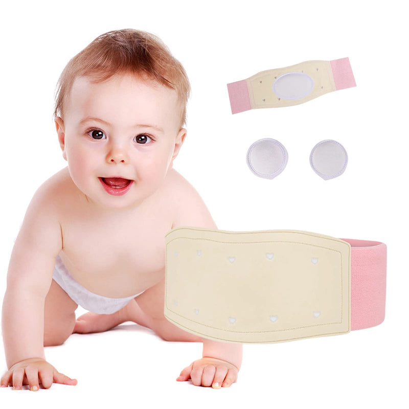 Umbilical Hernia Belt for Babies, Medical Child Belly Band Infant Abdominal Binder, Newborn Baby Hernia Support Truss Kids Navel Belly Button Band - Supplies Adjustable Wrap Pink - NewNest Australia
