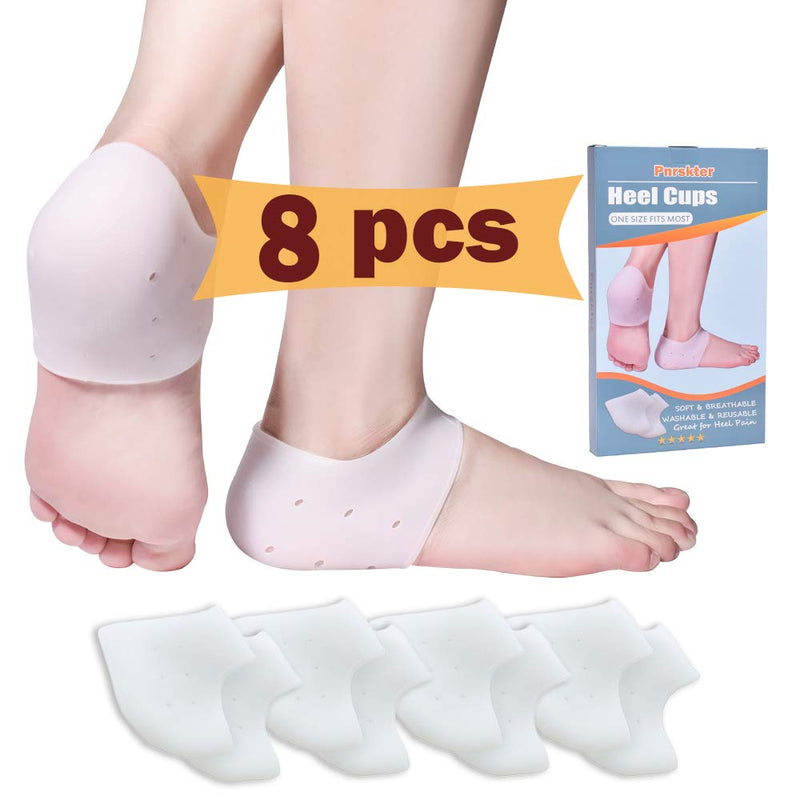8 PCS Heel Cup, Heel Sleeves, Plantar Fasciitis Inserts, Gel Heel Protectors, New Material, Very Suitable for Heel Pain, Dry Cracked Heel, Plantar Fasciitis Pad and Heel Protection 4 Pairs - NewNest Australia