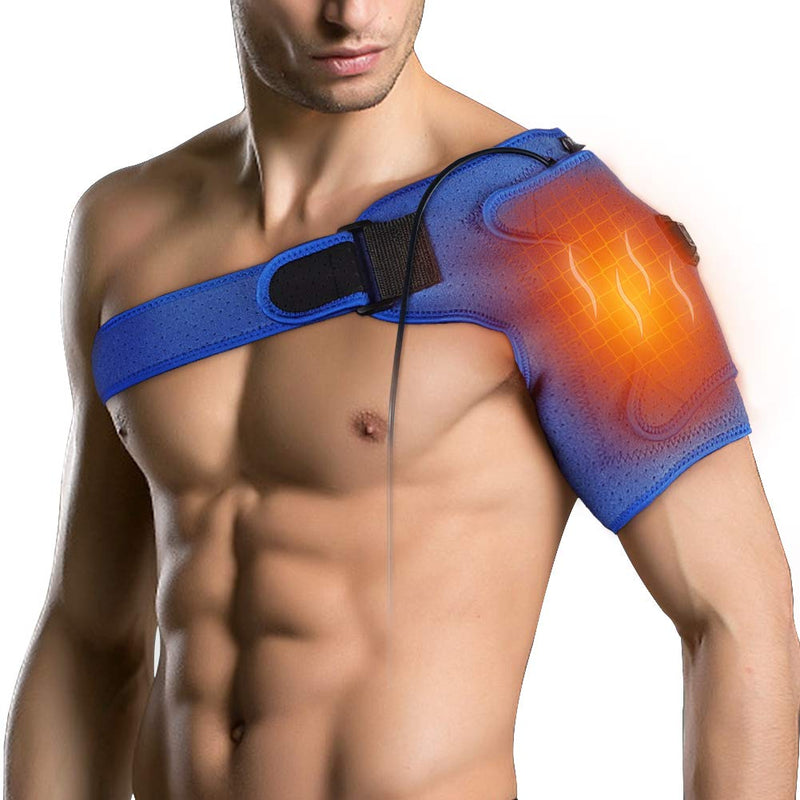 Heat Therapy Shoulder Support Brace for Men and Women, Neoprene Shoulder Brace for Frozen Shoulder, Torn Rotator Cuff, Dislocated Ac Joint, Sprain, Bursitis, Tendonitis, Fits Left or Right Shoulder Heating-size S - NewNest Australia