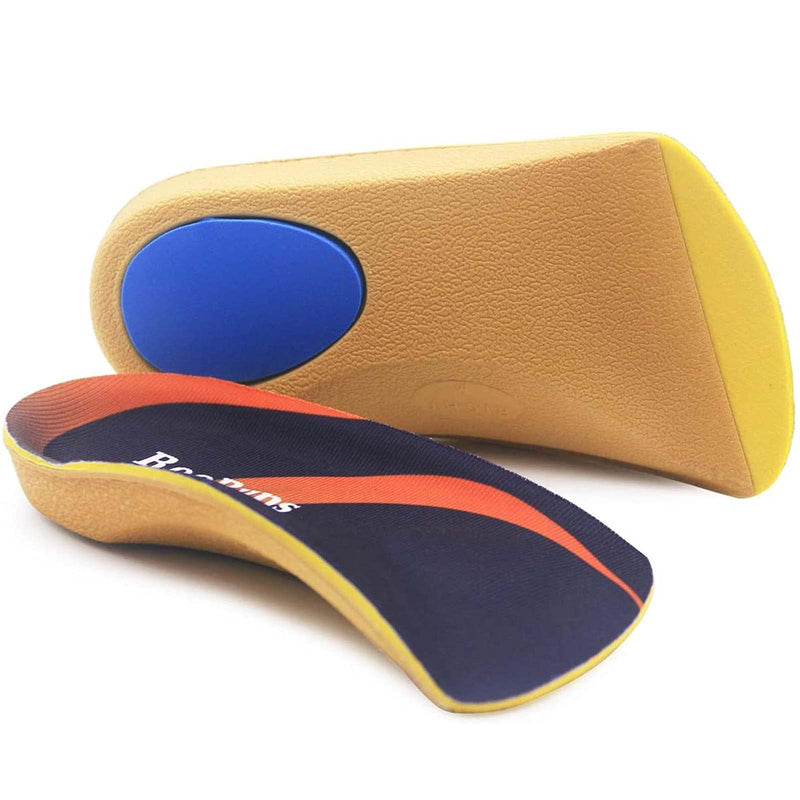 Orthotic Insoles, RooRuns 3/4 High Arch Support Insoles Shoe Inserts for Flat Feet, Plantar Fasciitis, Foot Arch, Feet Fatigue - Heel Cushion for Men, Woman, Deep Blue, Large (10-13.5 UK) Large (8.5-10.5 UK) - NewNest Australia