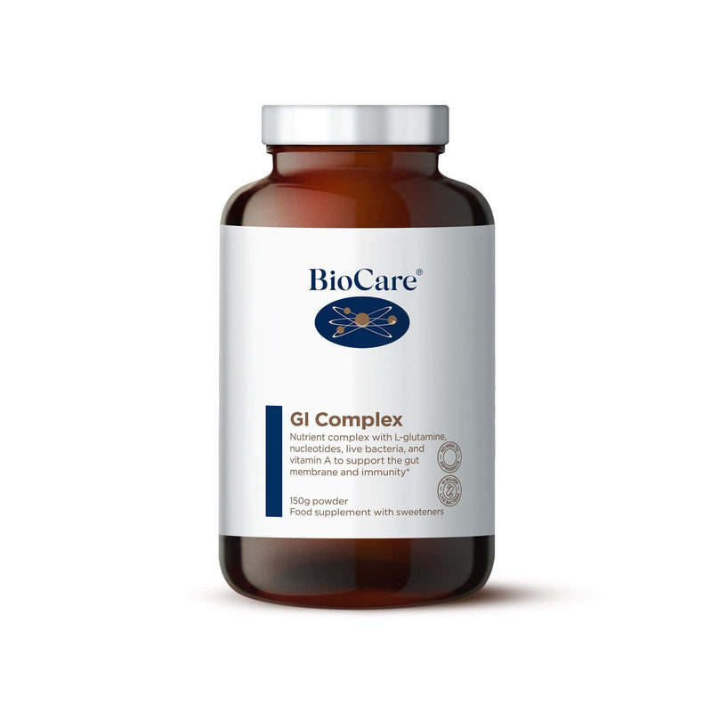 BioCare Gl Complex | Nutrient Complex | L-Glutamine, Nucleotides | 10 Billion Live Bacteria | Vitamin A | Supports Gut Membrane And Immunity | Food Supplement With Sweeteners | 150g Powder - NewNest Australia