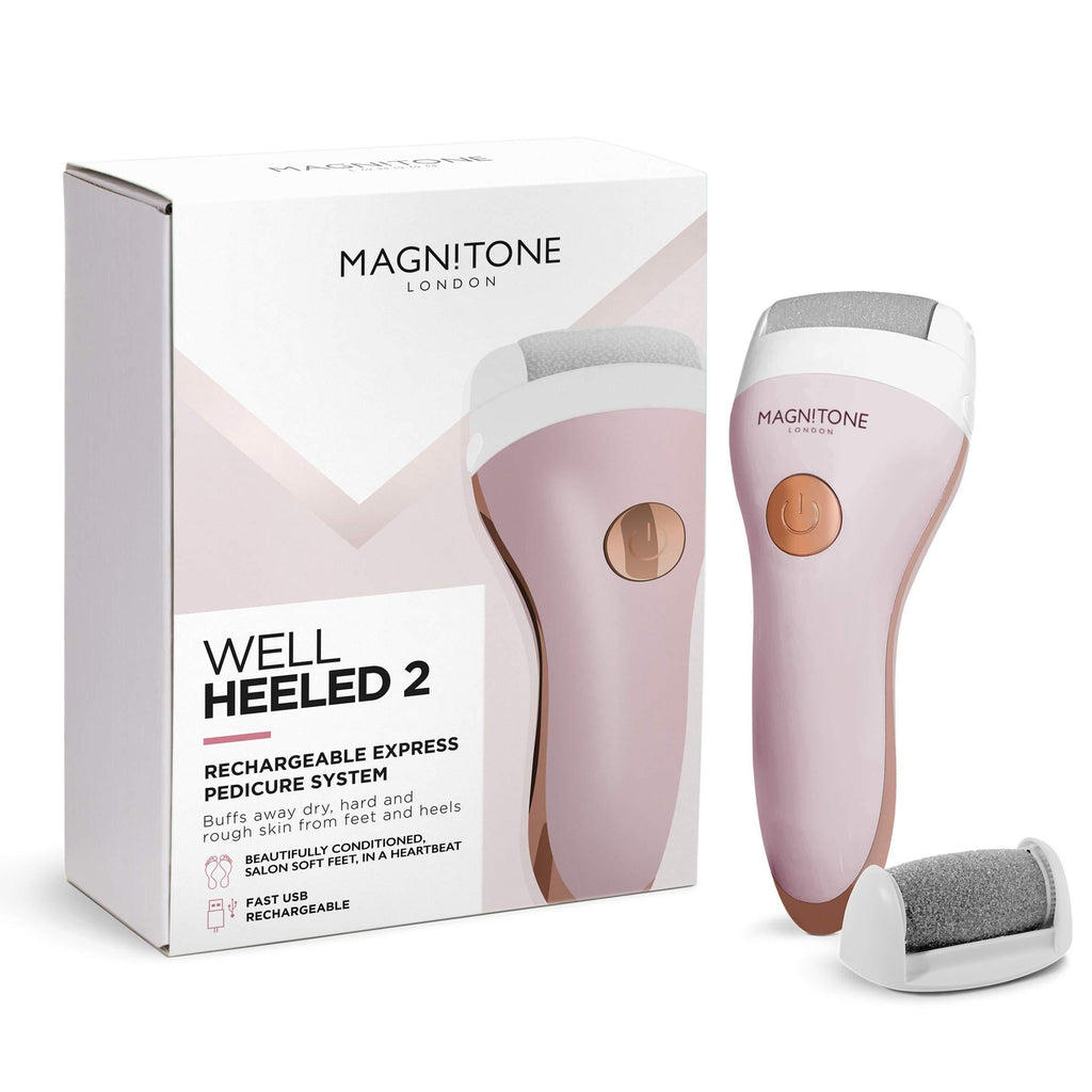 Magnitone Well Heeled 2 Rechargeable Express Pedicure System Electric Hard Skin Remover, Pink, 1 count - NewNest Australia