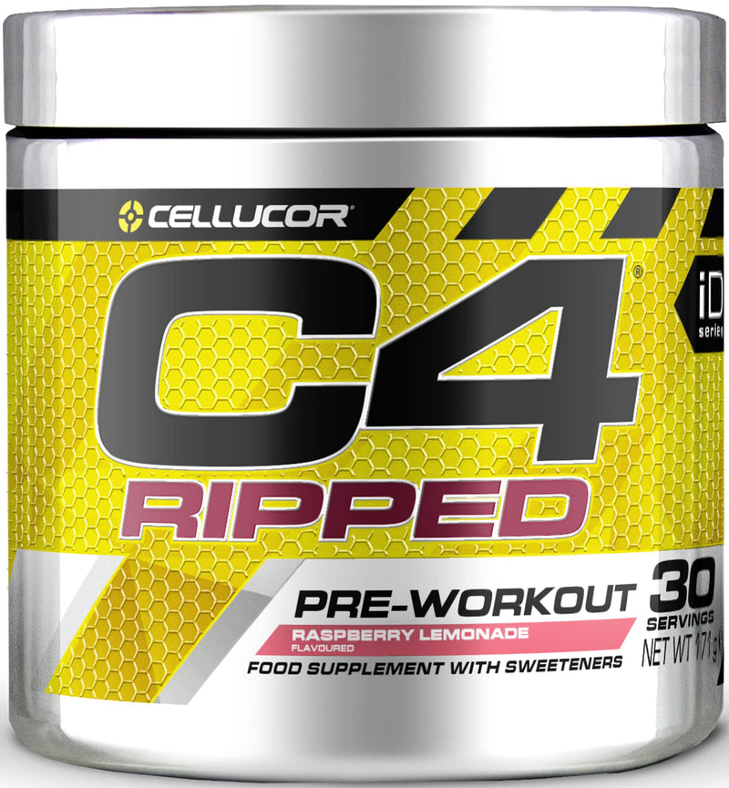 C4 Ripped Pre Workout Powder Raspberry Lemonade | Preworkout Energy Drink Supplement | 150mg Caffeine + Beta Alanine + Green Coffee Bean Extract for Men and Women | 30 Servings - NewNest Australia