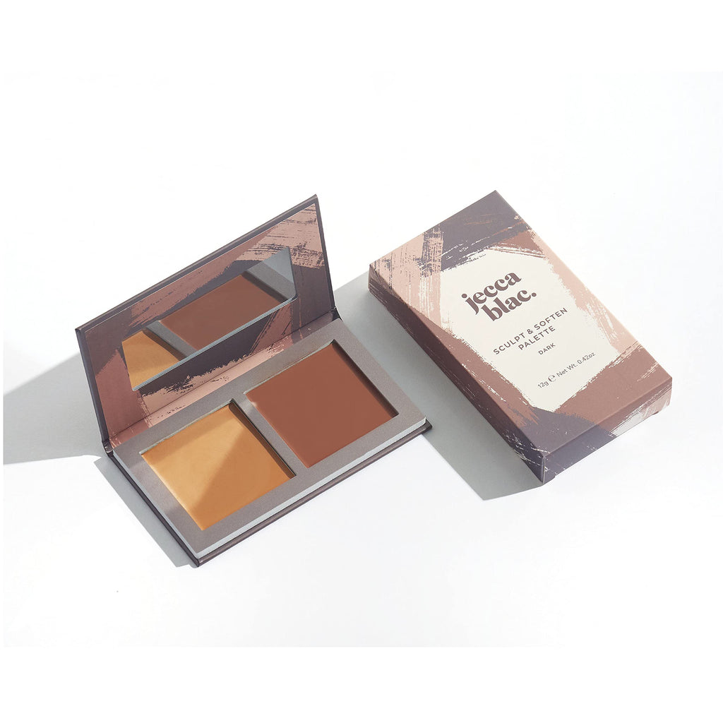 Jecca Blac Sculpt & Soften Contour Palette in Dark, Vegan, Gender Neutral & LGBTIQA+ Inclusive Make Up - NewNest Australia