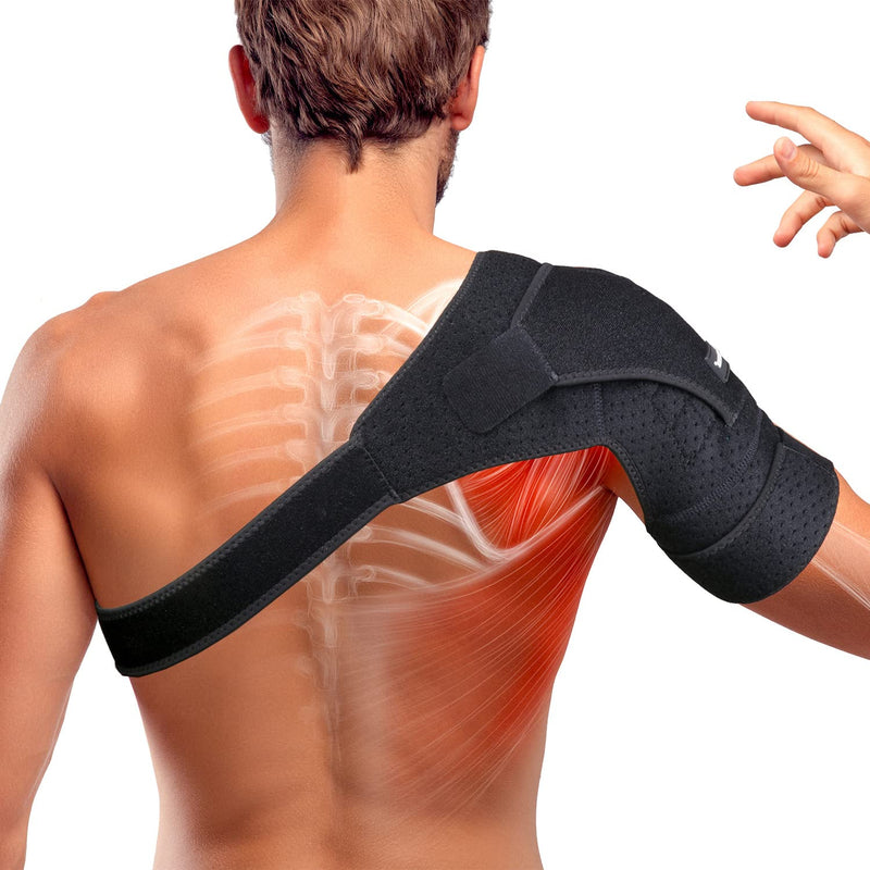 THX4COPPER Magnetic Shoulder Brace, Compression Support Wrap Belt, Adjustable Stabilizer,Arm Injury Prevention for Dislocated AC Joint, Labrum Tear, Pain, Arthritis, Bursitis, Scapula Tendonitis-RS Right S-M - NewNest Australia