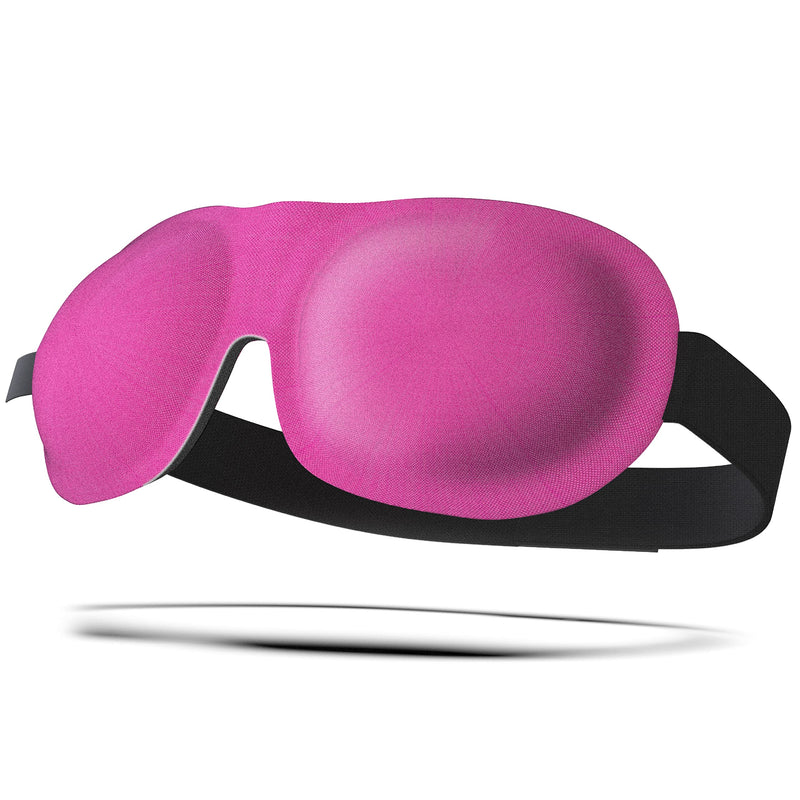 SMUG 100% Blackout Sleep & Eye Mask | Eyelash Extension Friendly | Eye Masks for Sleeping | Sleep Masks for Women & Men | Straps for Dream Comfort & Adjustability | Bright Pink - NewNest Australia