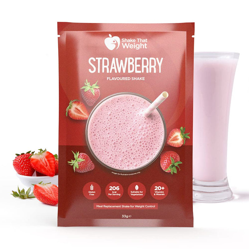 Shake That Weight 10x Diet Shakes - Strawberry - Meal Replacement Plan for Weight Loss - Very Low-Calorie Diet - VLCD - High Protein, High Fibre, Gluten Free, Vegetarian 10 - NewNest Australia