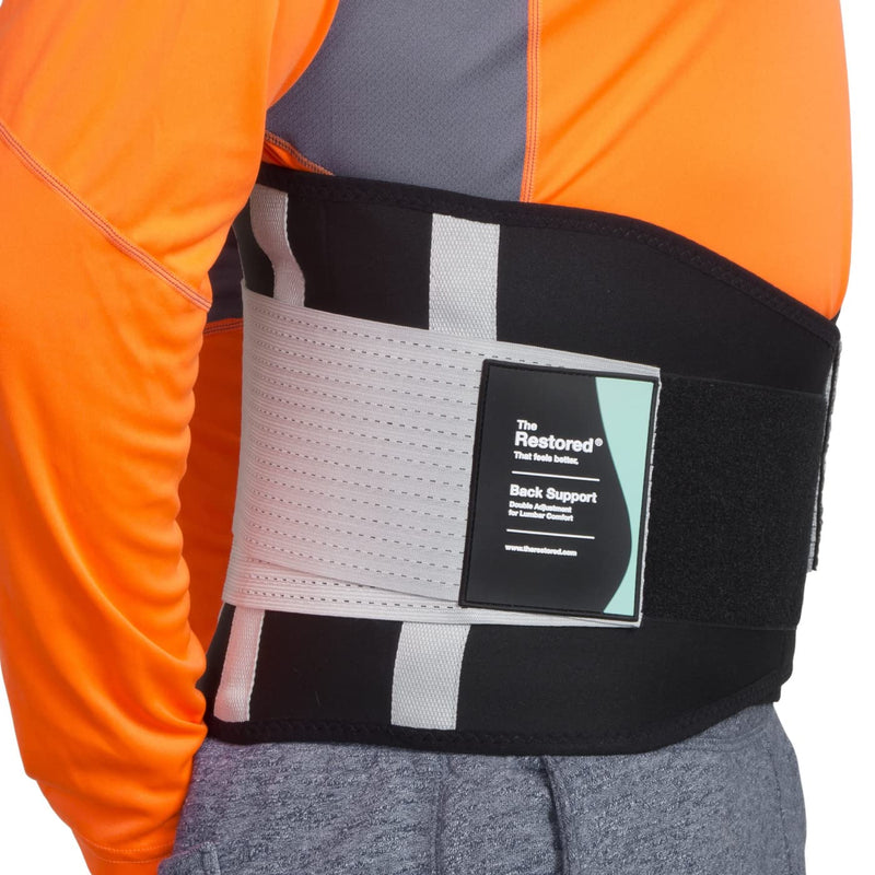 Back Support Brace - Lower Back Support - The Only Back Support Belt for Men and Women Certified by National Back Pain Association - Lumbar Support Belt - Large - The Restored L - Waist 32 to 40 Inches / Size 14 to 18 - NewNest Australia