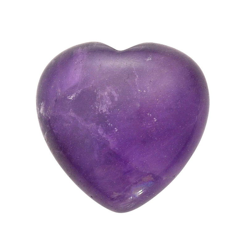 JOVIVI Amethyst Heart Worry Stones Anxiety Palm Stone Purple Pocket Quartz Crystal Healing Chakra Stress Gemstone for Jewllery Making,Reiki Meditation Therapy Smooth - NewNest Australia