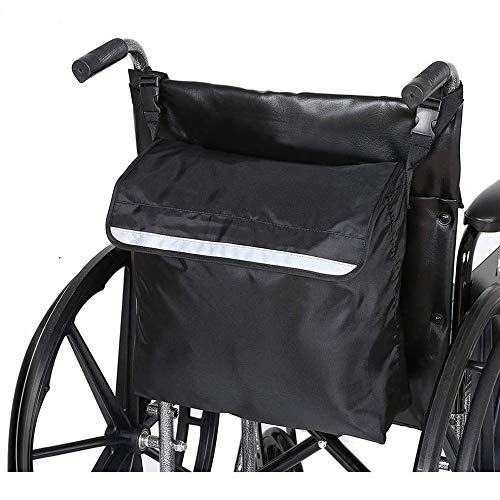 PERFETSELL Wheelchair Backpack Multifunction Wheelchair Bag Outdoor Wheelchair Backpack Storage Bag Mobility Scoote Large Capacity Accessory Carry Pouch for Most Wheelchair/Scooter/Rollator (Black) - NewNest Australia