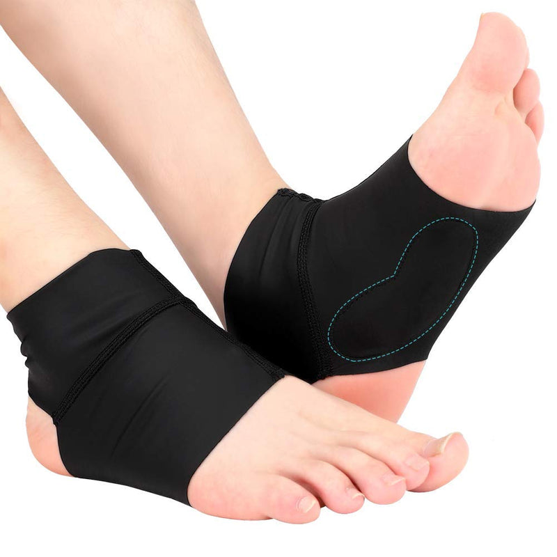 Arch Ankle Support Sleeves for Flat Feet, Plantar Fasciitis Arch Socks with Gel Pads, Compression Ankle Arch Brace Wrap for Men and Women, Heel Spurs, Flat Foot, High/Low Arch, 1 Pair Arch Ankle Support Sleeves - NewNest Australia