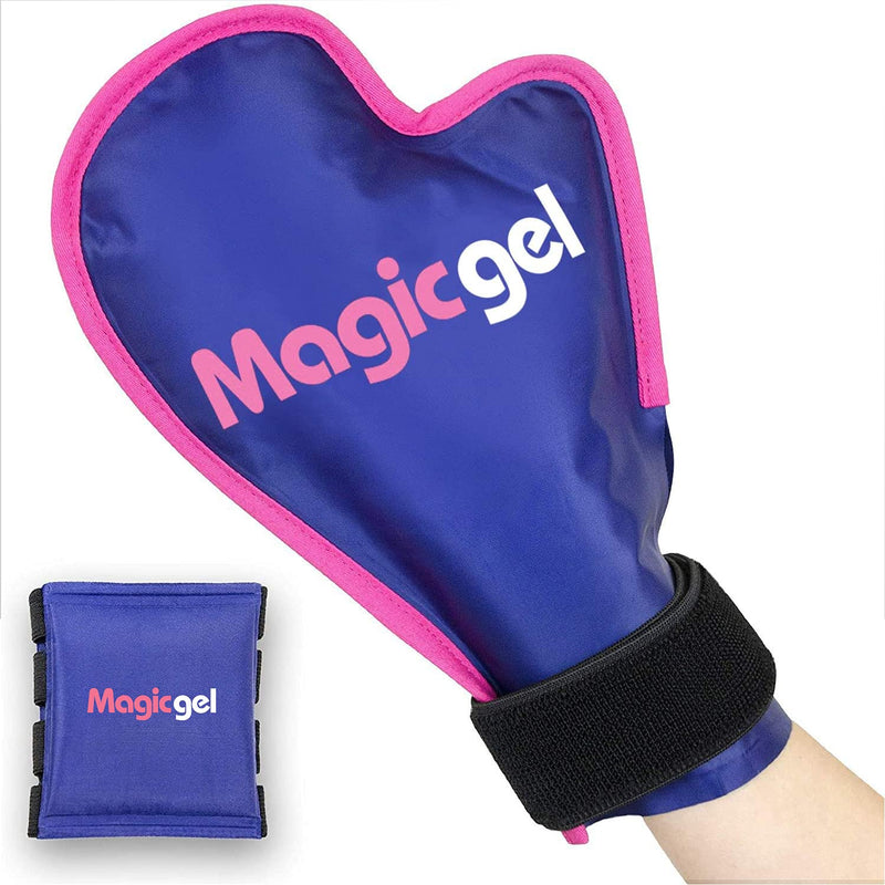 Hand Hot or Cold Pack in Glove Shape (Medium Size) for Arthritis, Chemo, Eczema & Carpal Tunnel Syndrome. Relief for Swollen & inflamed Hands in a Mitten Style with Inner Finger Cooling Pack (Single) 1 Pack - NewNest Australia