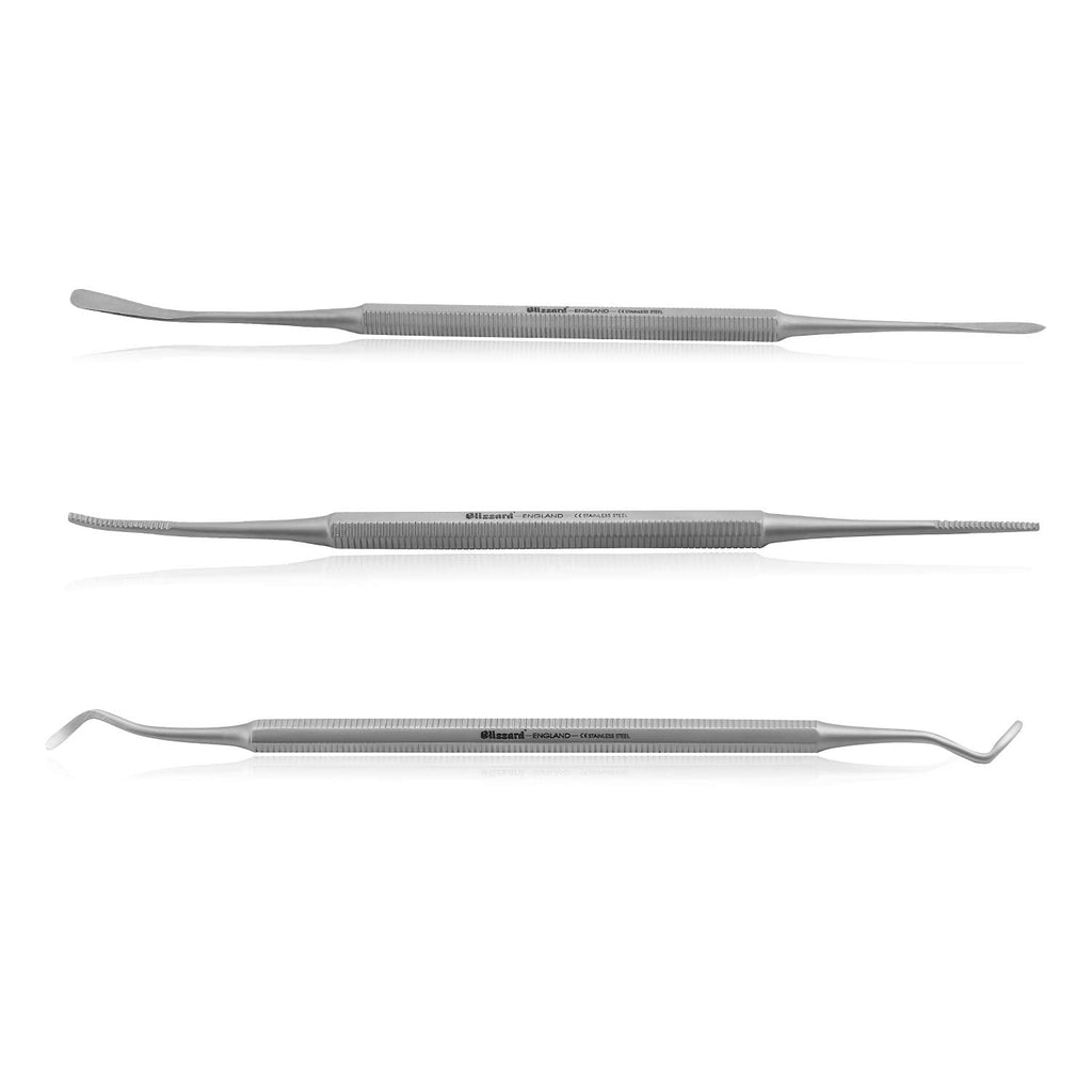 Ingrown Toenail File Set by Blizzard – 3 Piece Double-Ended Tool Kit with Blacks File, Nail Cleaner and Lifter for Cleaning and Care of Ingrown Toenails - Premium Stainless Steel 3 Count (Pack of 1) - NewNest Australia