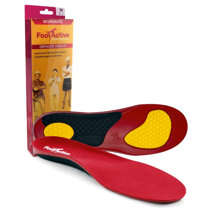 Orthotic Work Boot Insole by FootActive | Full-Length Arch-Support Orthotic insole designed by podiatrists for people who spend all day on their feet | Supports Arch and Cushions Heel 7/8.5 UK - NewNest Australia