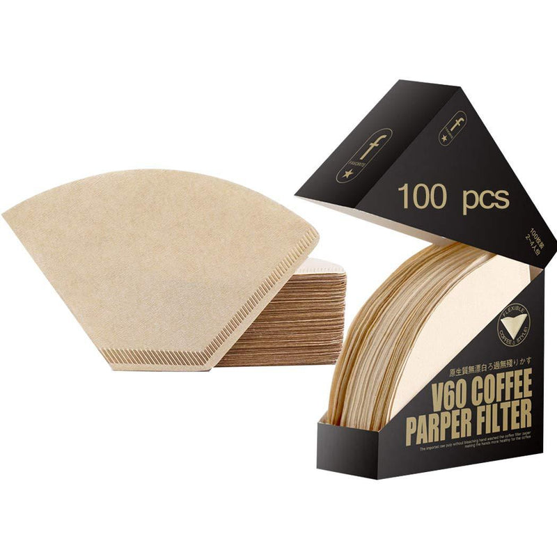 SIPLIV 100 Pcs Sector Paper Coffee Filter Disposable Coffee Filter Natural Unbleached Coffee Tea Bags Travel Coffee Makers with Dustproof Box - Size 01, 1-2 Cups - NewNest Australia