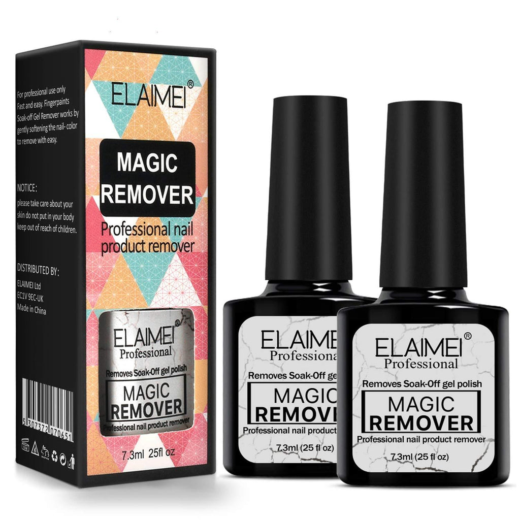 2 Pcs Magic Nail Polish Remover, Professional Removes Soak-Off Gel Nail Polish In 3-5 Minutes, Easily & Quickly, Don't Hurt Your Nails-15ml - NewNest Australia