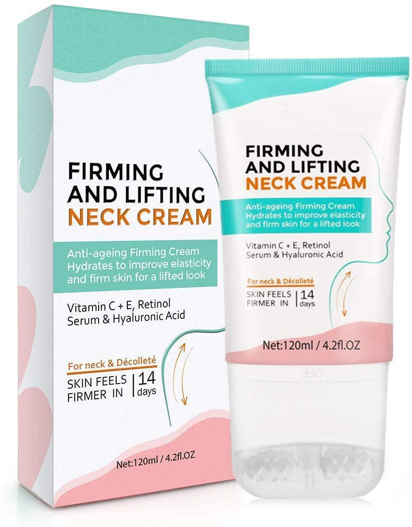 Neck Cream,Neck Firming Cream with 2 in 1 Roller Massage, Anti Aging Moisturizer for Neck & Décolleté, Anti Wrinkle Skin Tightening Cream for Lifting Double Chin, Sagging and Crepe Skin (neck cream) - NewNest Australia