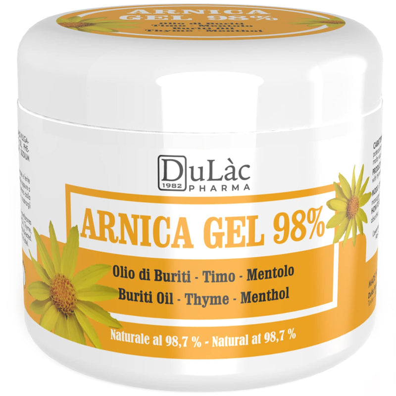 Arnica Gel for Bruising and Swelling 500ml Extra Strong 98%, Fast Action, Made in Italy for Massage of Muscles and Joints, Natural and Dermatologically Tested Formula - Dulàc - NewNest Australia