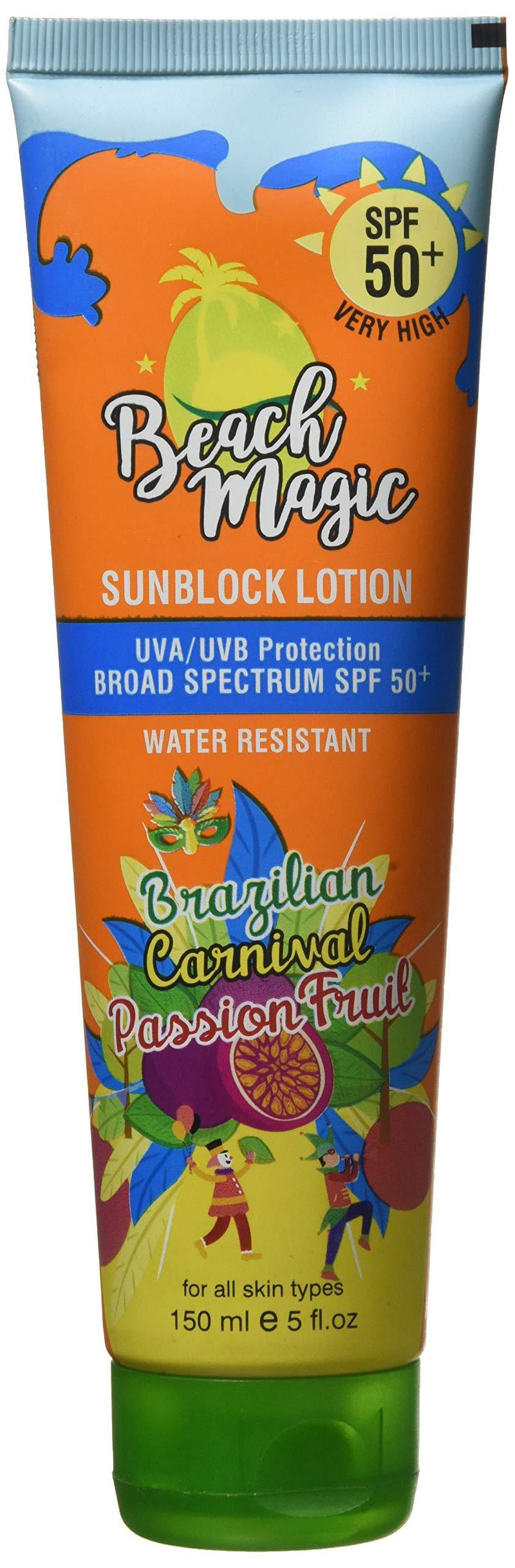 Beach Magic Sunblock Lotion Brazilian Carnival Passion Fruit 150ml 150 Milliliters - NewNest Australia