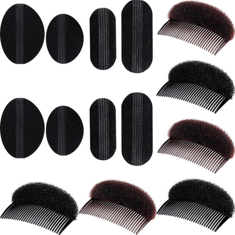 Bump It Up Volume Hair Base Set Styling Insert Braid Tool Hair Bump Up Comb Clip Sponge Bun Hair Pad Accessories for Women Girls DIY Hairstyle (14 Pieces) - NewNest Australia