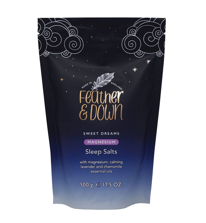 Feather & Down Sweet Dreams Magnesium Sleep Salts (500g) – with Magnesium Calming Lavender & Chamomile Essential Oils. Relieve Stress & Tension. Encourages a Restful Night’s Sleep - NewNest Australia