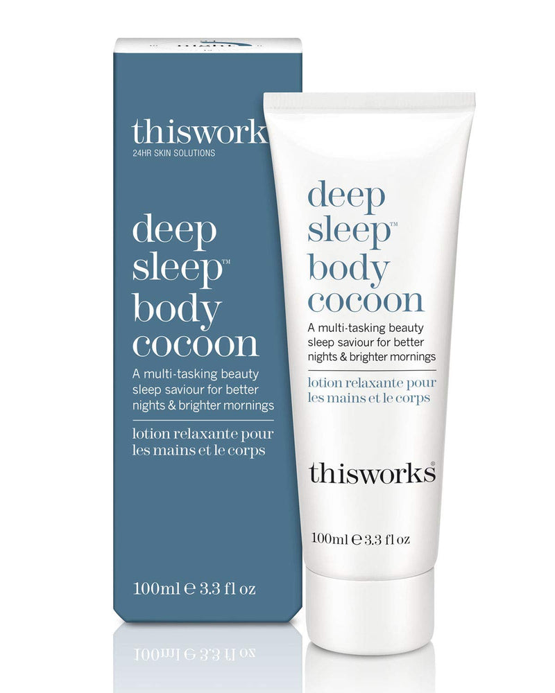 This Works Deep Sleep Body Cocoon: A Nourishing Body Moisturiser With Skin-Soothing Shea Butter, Infused With Relaxing Lavender and Calming Chamomile Essential Oils for a Restful Nights Sleep, 100ml - NewNest Australia