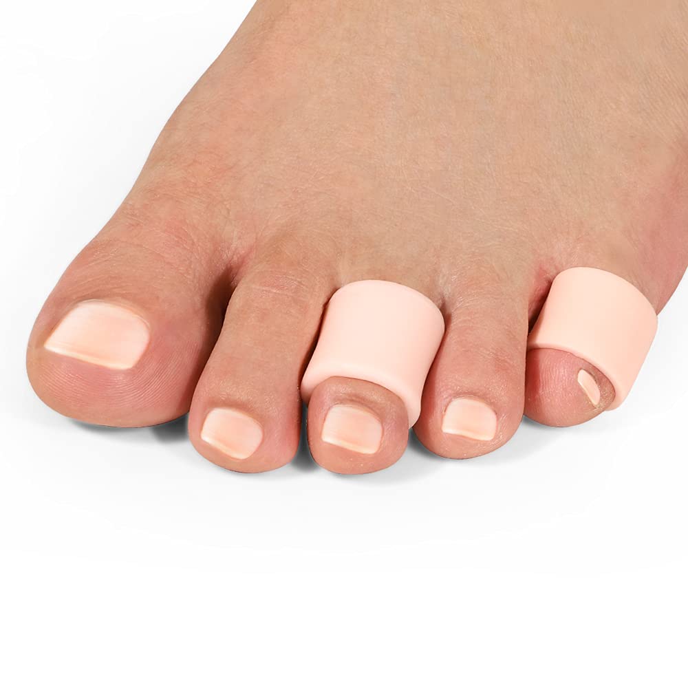 Bukihome 12 Pack Pinky Toe Protectors, Silicone Toe Sleeves to Cushion Toe Blister, Corn, Callus, Great for Running, Walking, Stop Little Toe from Rubbing - NewNest Australia