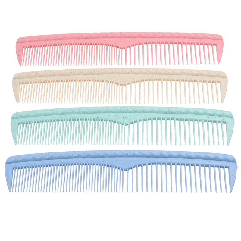 Kare & Kind Hair Combs Set - Colorful 4 pcs Durable Plastic Combs - (7.46 inches) - Coarse and Fine Tooth - For Combing, Hairstyling, Trimming, Cutting - Home and Hair Salons - For Men, Women, Kids - NewNest Australia