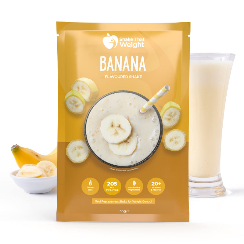 Shake That Weight 10x Diet Shakes - Banana - Meal Replacement Plan for Weight Loss - Very Low Calorie Diet - VLCD - High Protein, High Fibre, Gluten Free, Vegetarian 34.5 g (Pack of 1) - NewNest Australia