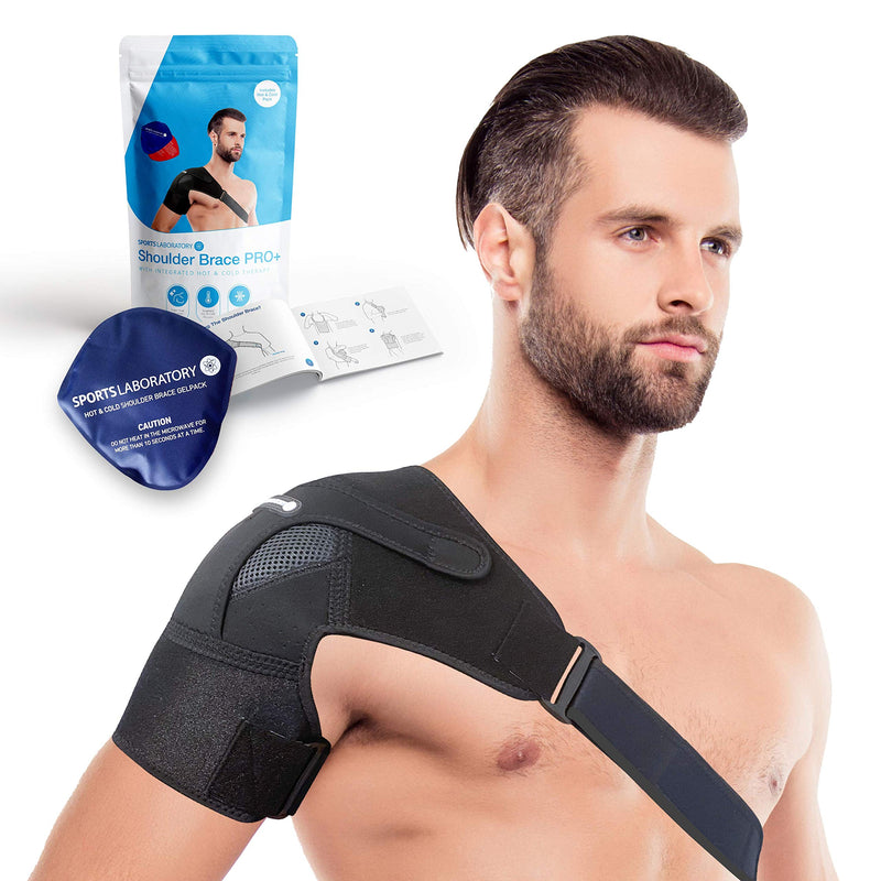 Shoulder Brace - Adjustable Shoulder Support for Women and Men with Hot and Cold Gel Pack - Shoulder Strap Support - Frozen Shoulder Relief and Rotator Cuff Support - Sports Laboratory XSmall-Small (27-35inch) - NewNest Australia