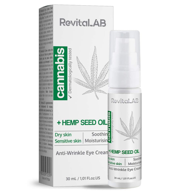 RevitaLAB Cannabis Anti Wrinkle Eye Cream for Smooth Contour, Sensitive skin, Dermatologically-Tested 30 ml - NewNest Australia