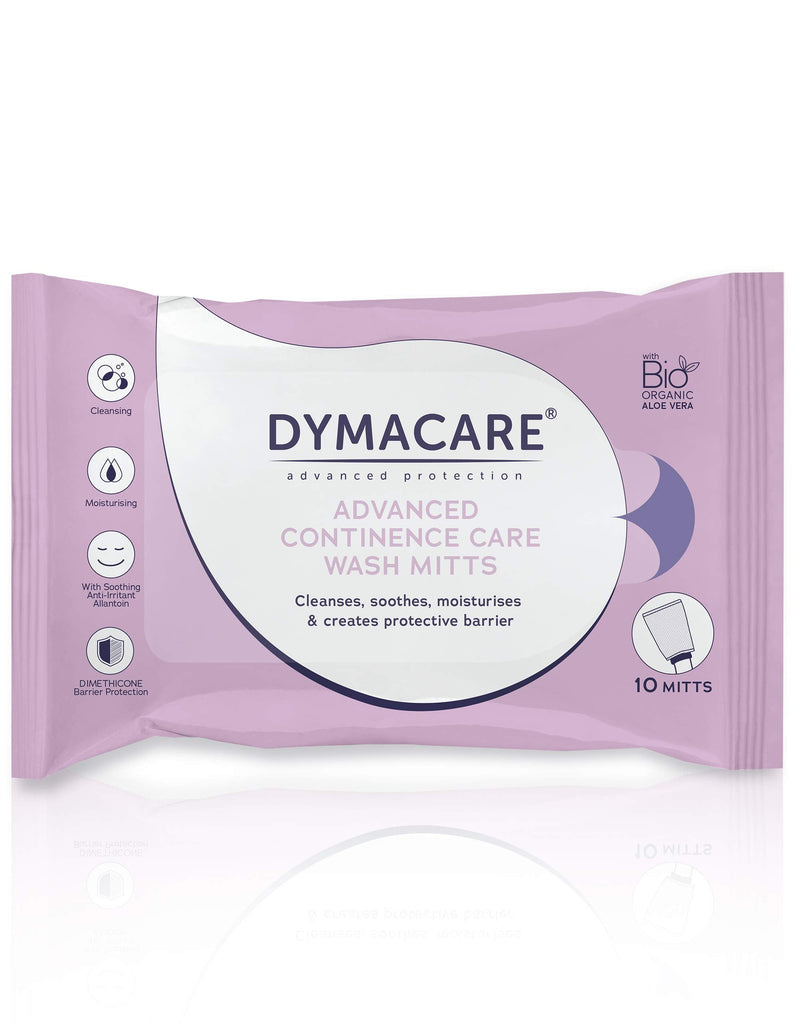 DYMACARE Advanced Continence Care Wash Mitts | Adult Fragrance-Free Premium Disposable Incontinence Skin Cleansing Cloths with Barrier Protection | 1 Pack (10 Mitts in Total) 1 Pack (10 mitts in total) - NewNest Australia