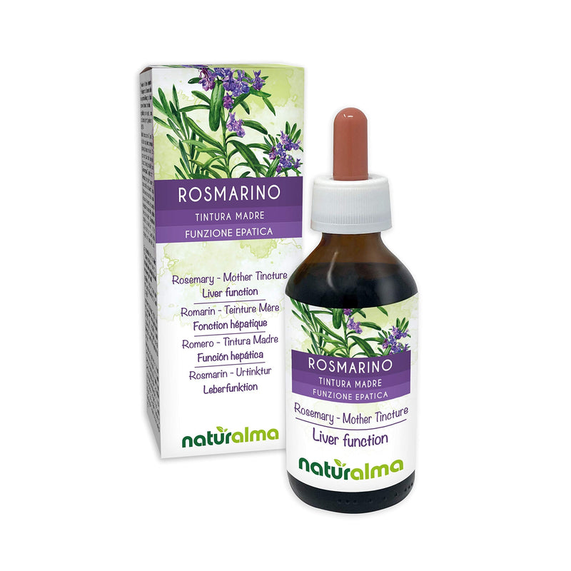 Rosemary (Rosmarinus officinalis) Leaves Alcohol-Free Mother Tincture Naturalma | Liquid Extract Drops 100 ml | Food Supplement | Vegan 100 ml (Pack of 1) - NewNest Australia