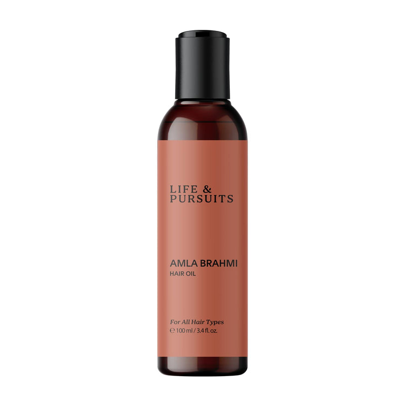 Life & Pursuits Amla Brahmi Hair Oil for Hair Growth - 100 ml Natural & Organic Hair Oil with Coconut, Castor, and Sesame for Strong & Thick Hair (Packaging May Vary) 100 ml (Pack of 1) - NewNest Australia