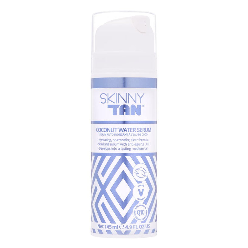 Skinny Tan Coconut Water Serum 145ml | Tanning Serum with Youth Boosting Q10 and Vitamin E | Instant Tan | Coconut And Vanilla Aroma| Cruelty Free & Vegan Skincare for Radiant Natural Glow - NewNest Australia
