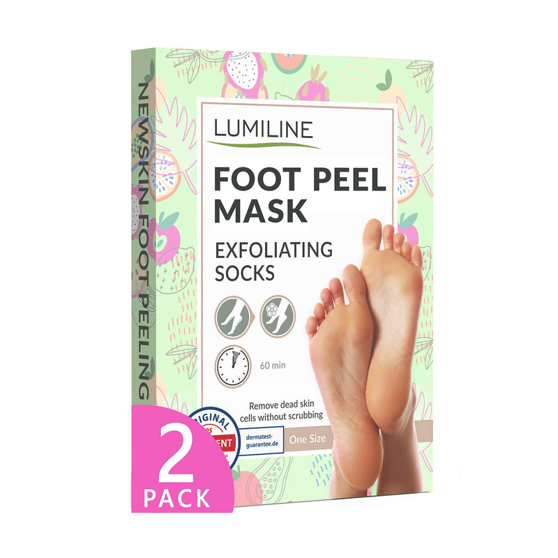 Baby Feet Foot Peel Mask Foot Masks remove hard skin Exfoliating Socks Callus Remover pedicure Exfoliator Foot Peeling Mask Foot Care Kit for cracked Feet Pack 2 Pairs (up to size W8/M8.5 EU43) Light-Green - NewNest Australia