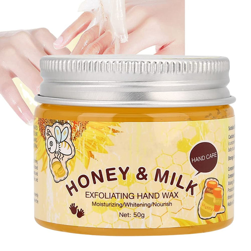 50g Honey Milk Hand Care Mask, Mild Caring Whitening and Moisturizing Hand Mask Deep Nourishing Soft and Delicate Texture Hand Care Moisturiser Cream - NewNest Australia